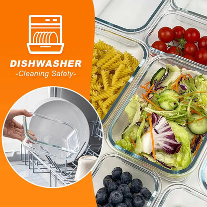 10-Piece Borosilicate Glass Meal Prep Containers with Airtight Locking Lids